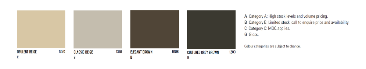 VD beige and brown finishes 2024