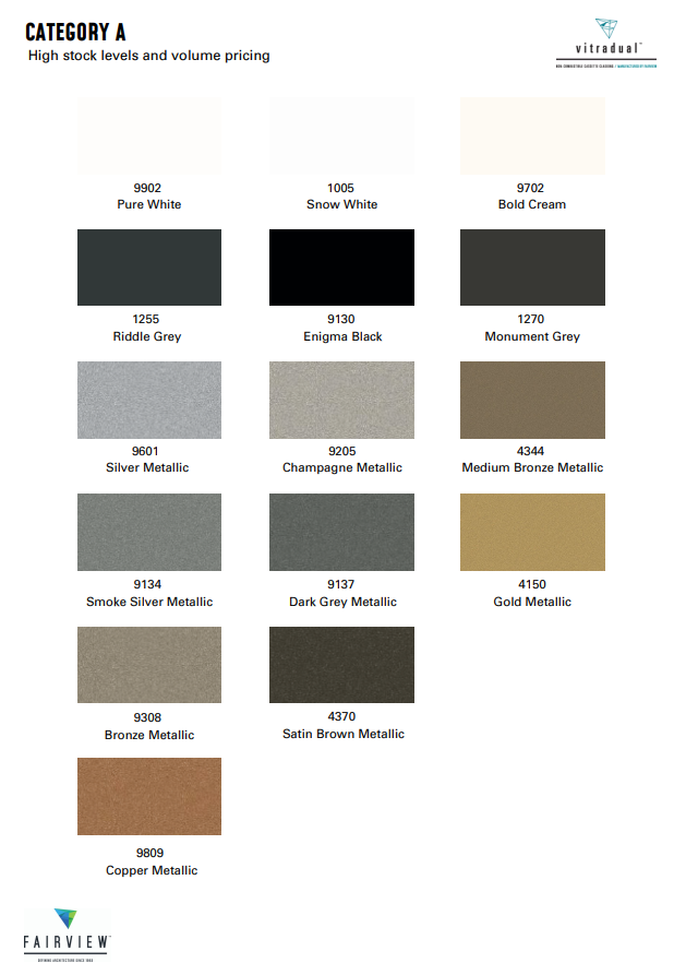 Colour Chart for Vitradual